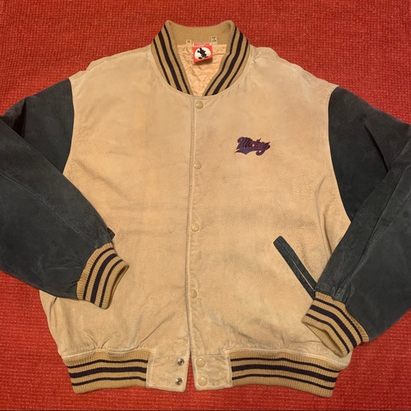 VINTAGE Mickey Mouse Leather Jacket - Picture 2 of 7